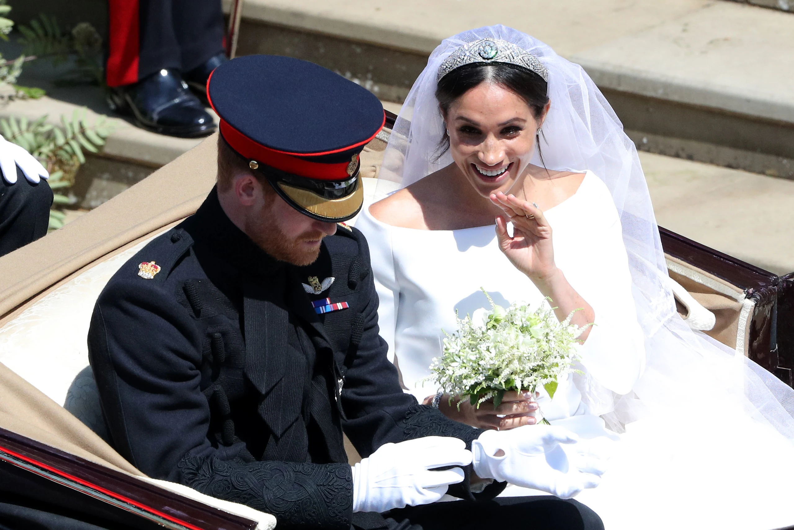 © Andrew Matthews / POOL / AFP Blurred image background
