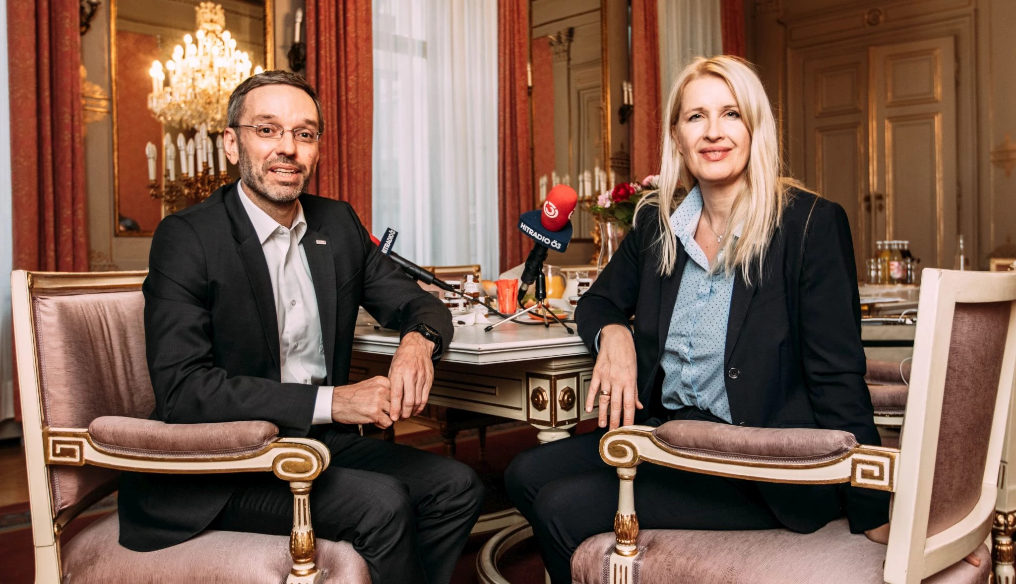 Herbert Kickl mit Claudia Stöckl