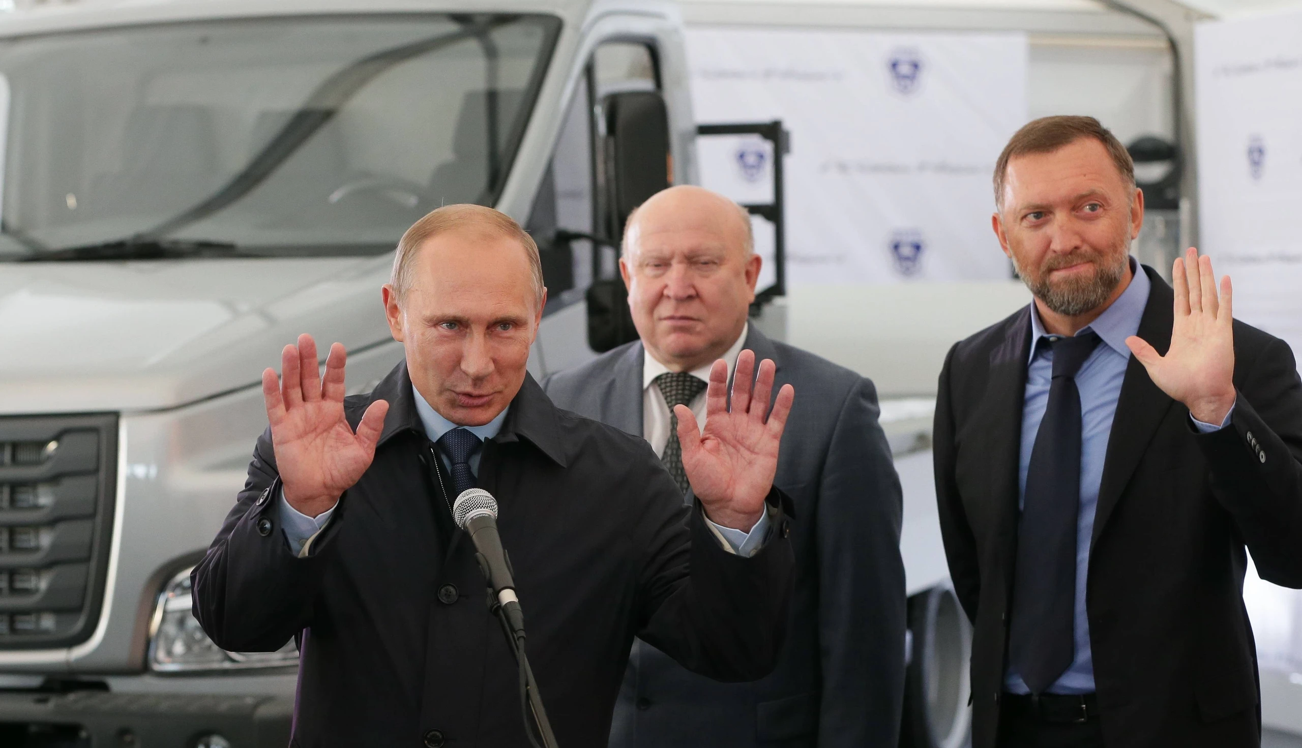Wladimir Putin und Oleg Deripaska