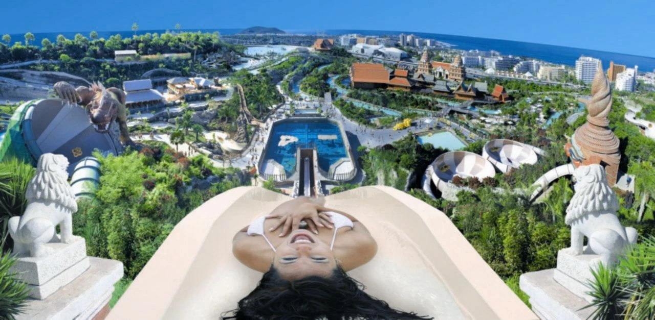 © Siam Park<> Canary Islands, Siam Park, Canary Islands Blurred image background