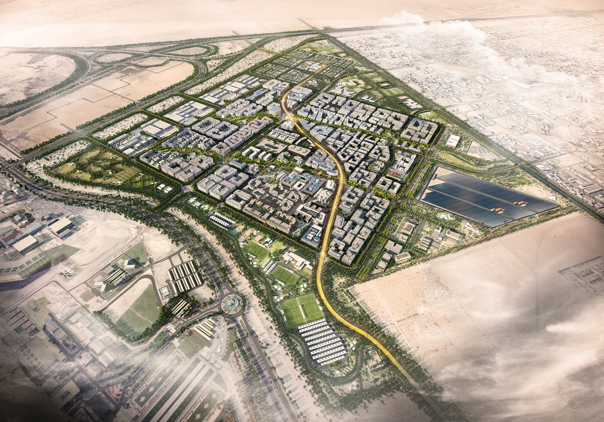 © Masdar City Blurred image background