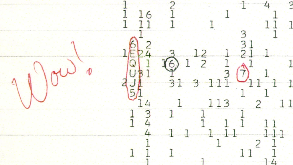 © Big Ear Radio Observatory and North American AstroPhysical Observatory (NAAPO) via Wikipedia Blurred image background