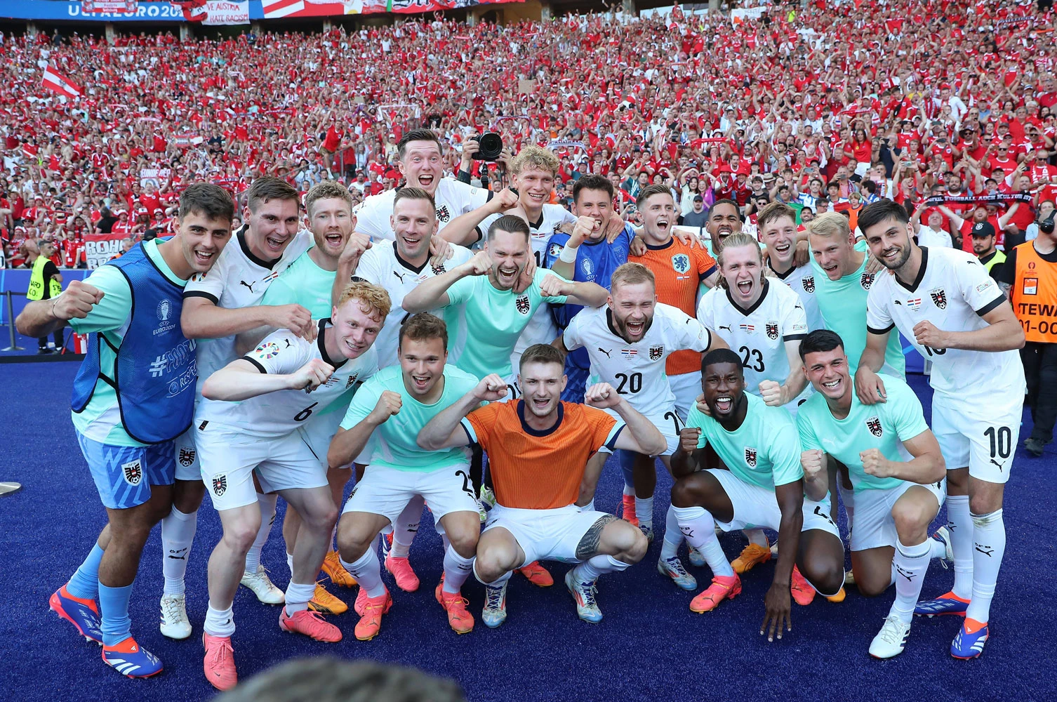 EURO 2024: Österreich feiert den 3:2-Sieg gegen die Niederlande