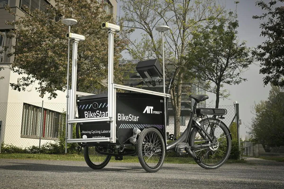 Das AIT-Messfahrrad "BikeStar" ist mit modernster Sensorik ausgestattet