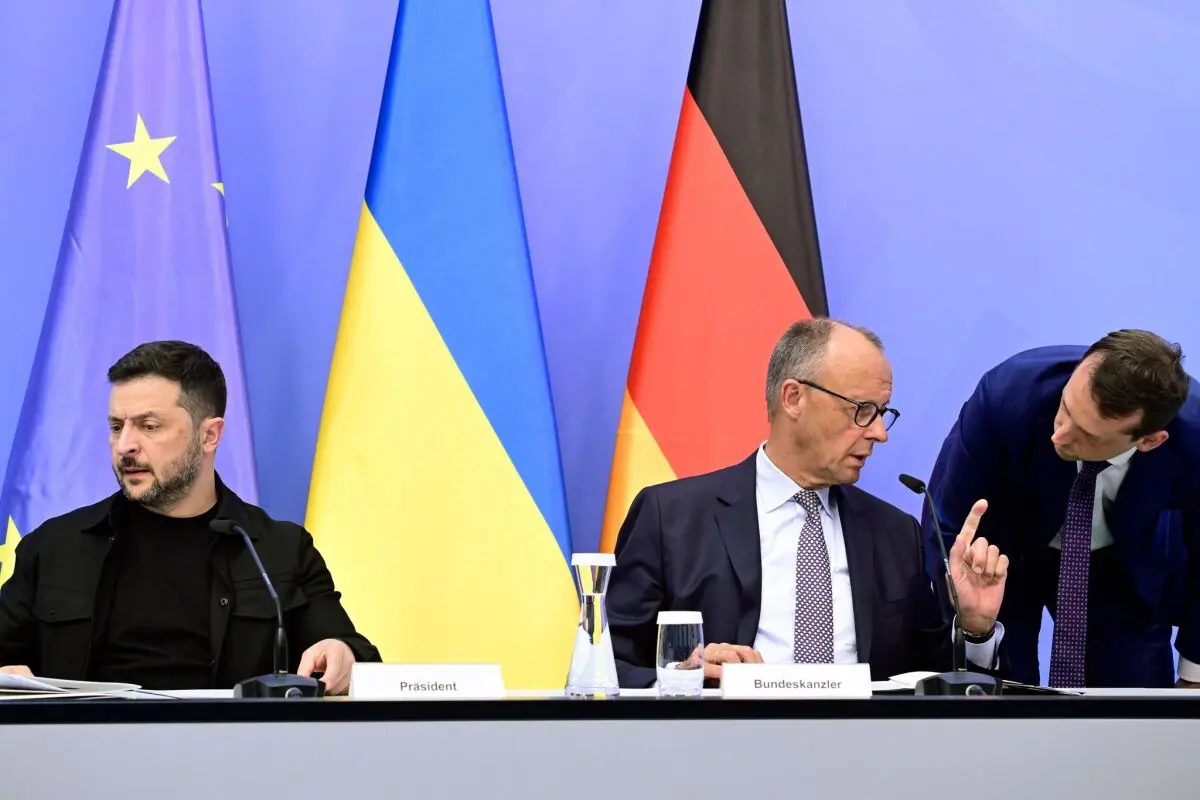 Fordern US-Sicherheitsgarantien: Selenskyj und Merz