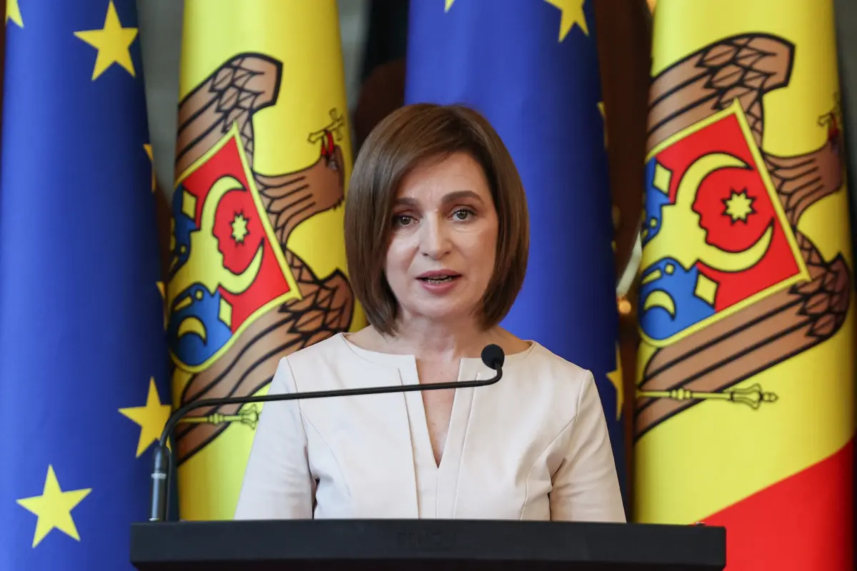 Staatspräsidentin Maia Sandu empfängt die drei Gäste zu Abnedessen