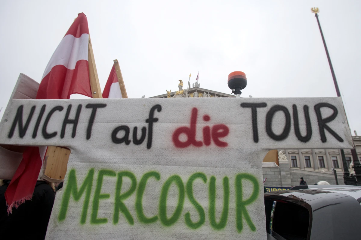 Protest gegen Mercosur in Wien im Jänner