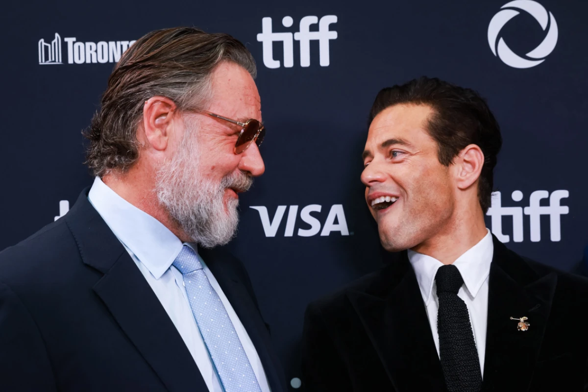 Russell Crowe und Rami Malek bei der "Nuremberg"-Premiere