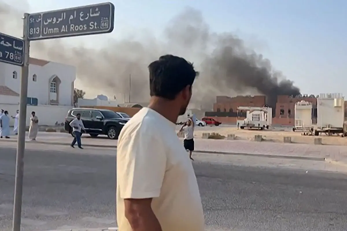 Rauch nach Explosionen in Doha