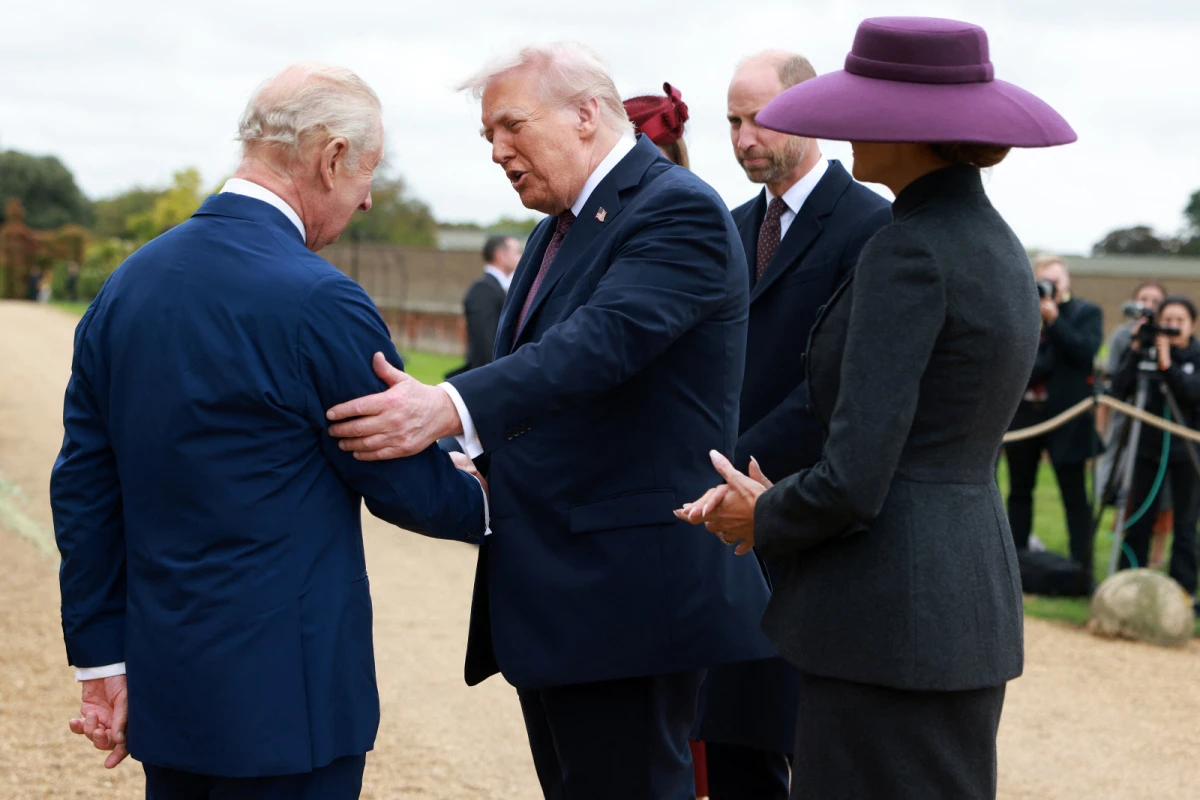 König Charles begrüßte die Trumps auf Schloss Windsor