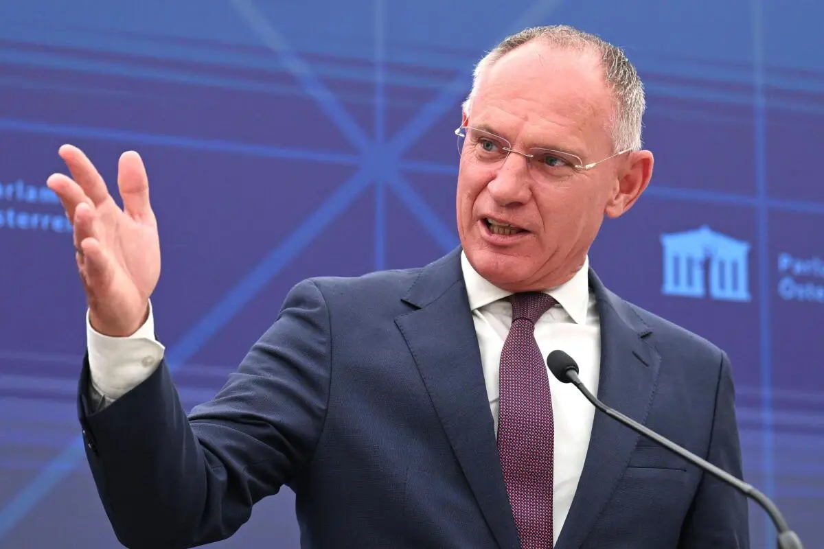 Innenminister Gerhard Karner bei einer Pressekonferenz im September