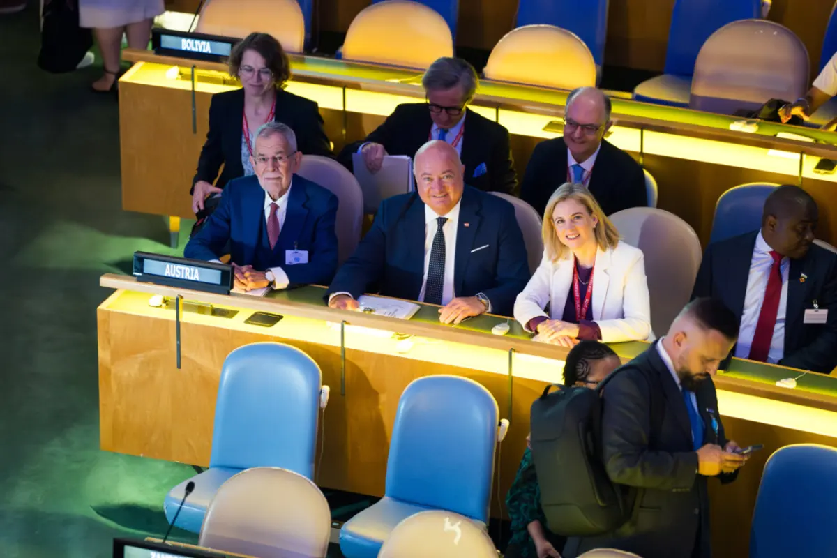 Van der Bellen, Stocker und Meinl-Reisinger bei UN-Vollversammlung