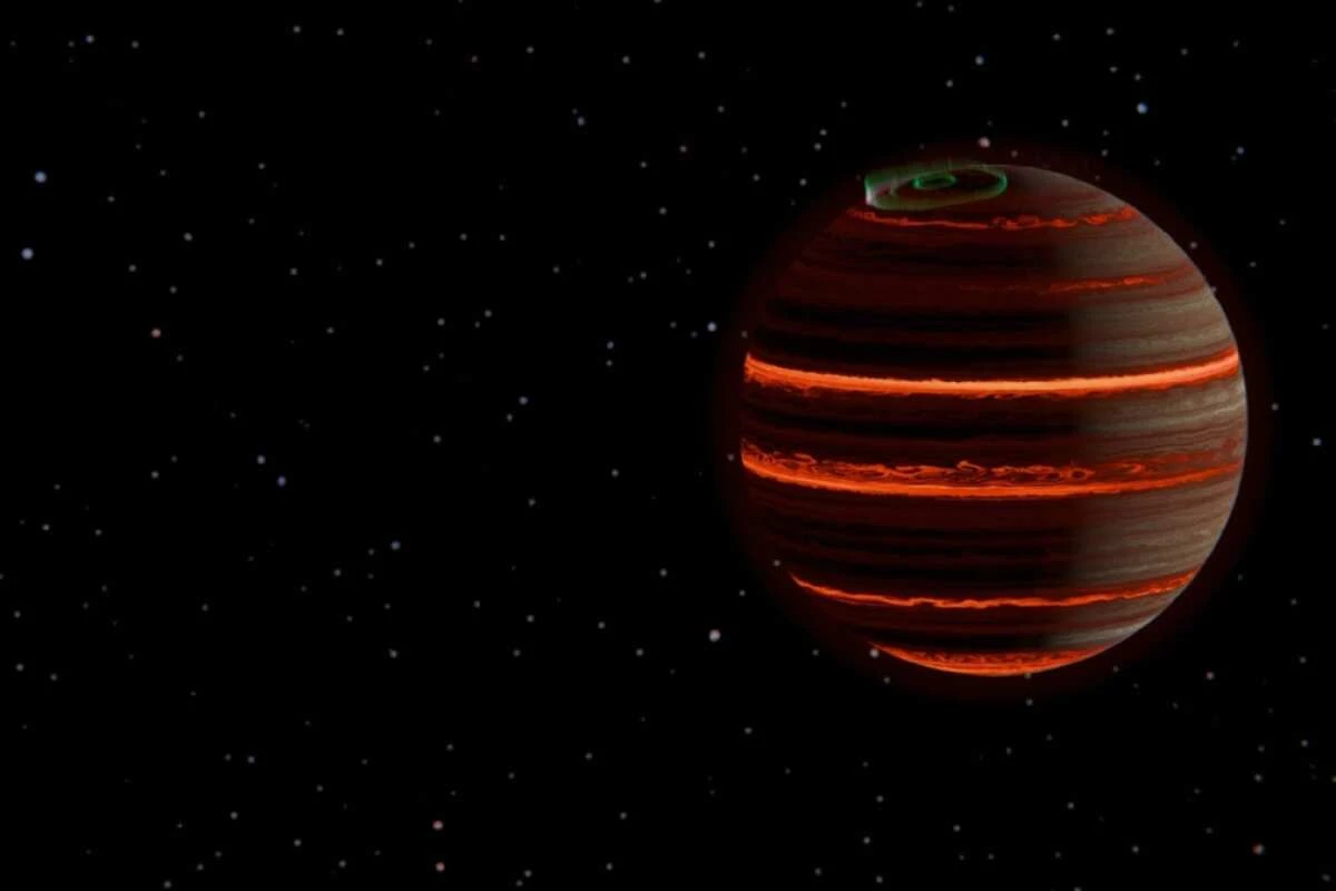 Künstlerische Darstellung der extrasolaren Welt SIMP-0136