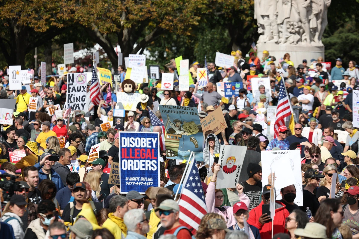 "No Kings"-Demo gegen US-Präsident Trump in Washington DC