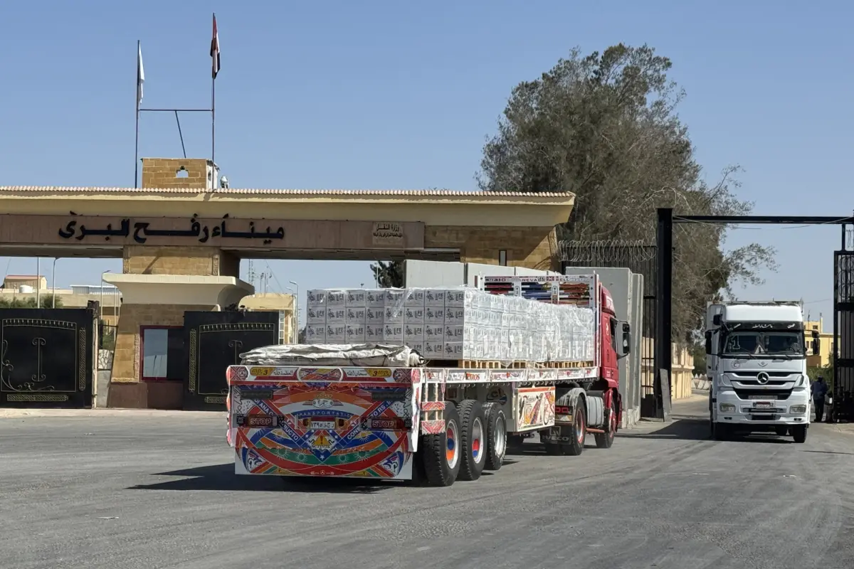 Hilfsgüter auf dem Weg in den Gazastreifen