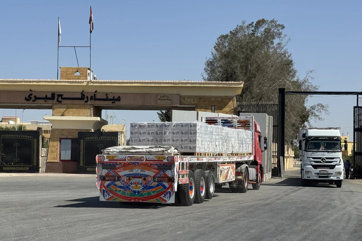 Hilfsgüter auf dem Weg in den Gazastreifen
