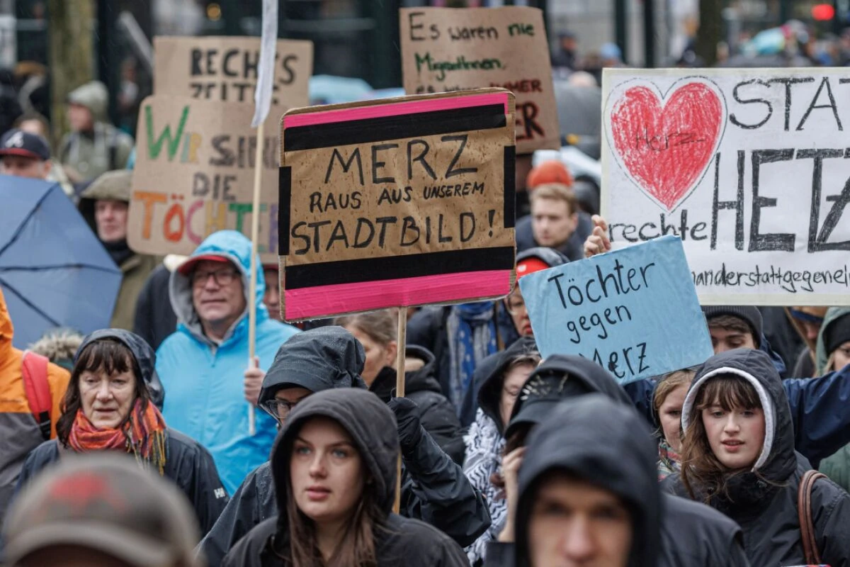Demonstration nach "Stadtbild"-Aussagen