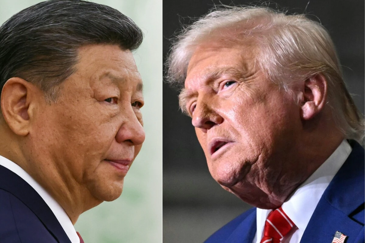 Chinas Staatschef Xi und US-Staatschef Trump (v.l.n.r.)
