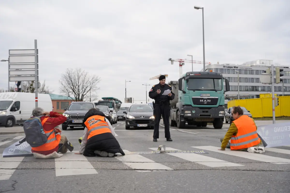 Eine Aktion im Februar 2023 in Wien