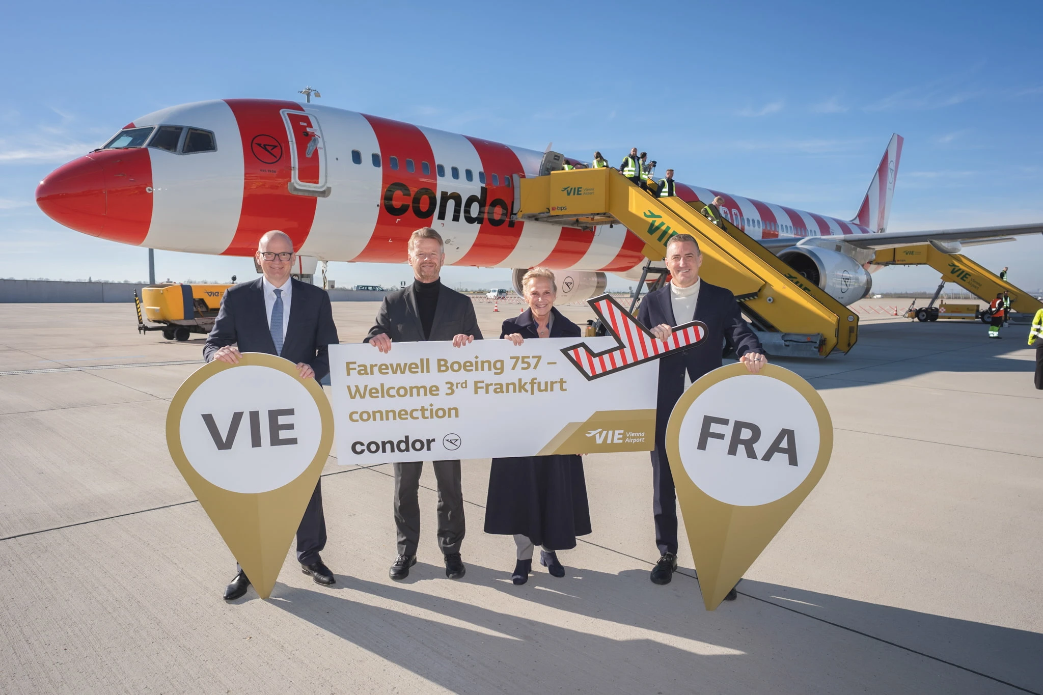 Condor verabschiedet Boeing 757 in Wien – und erweitert ihr Angebot Richtung Frankfurt