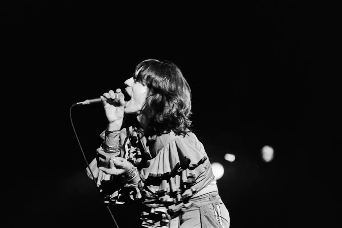 Mick Jagger bei einem Konzert der "Black And Blue"-Tour