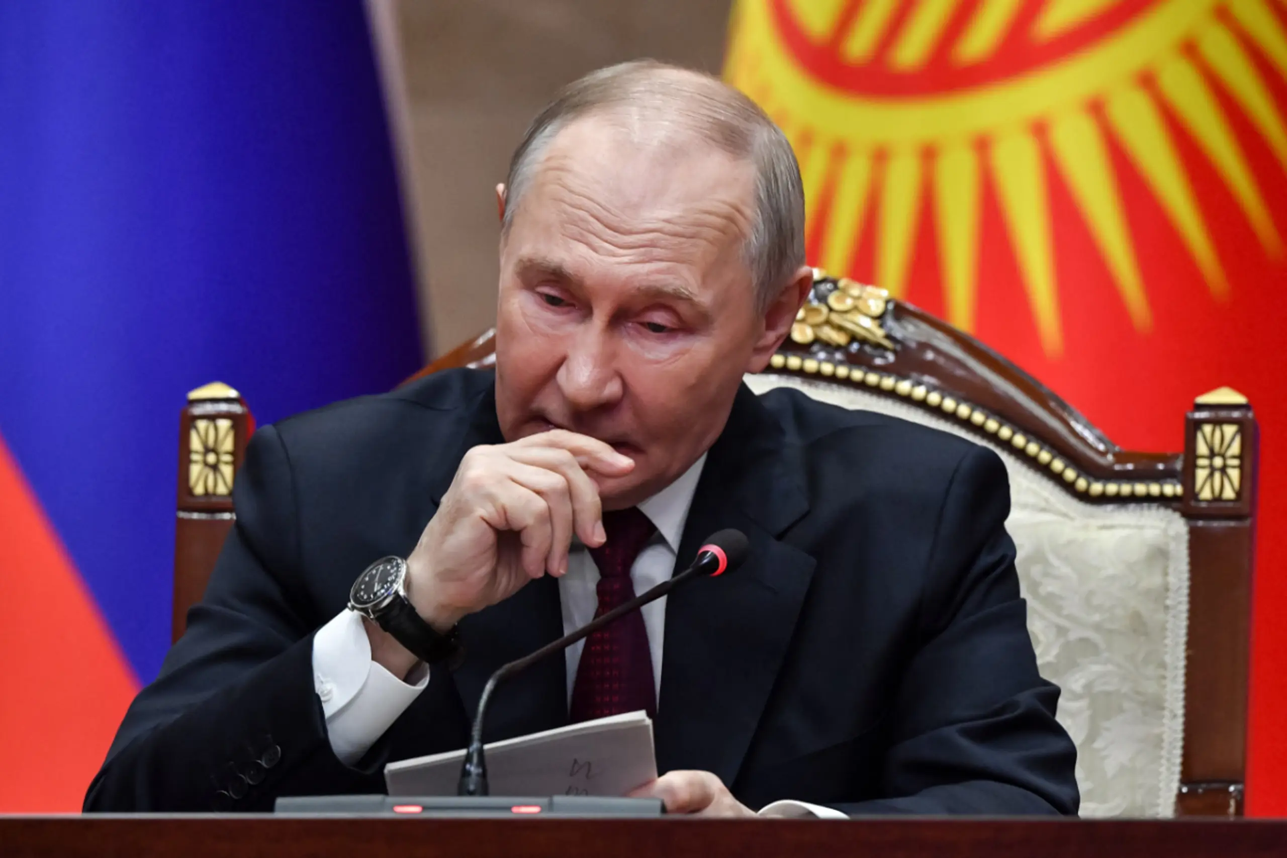 Putin auf seinem Staatsbesuch in Kirgistan