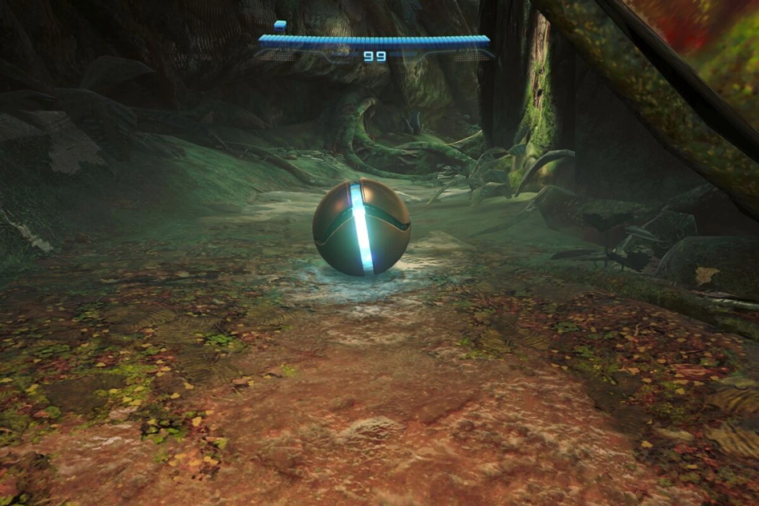 Im Morph-Ball-Modus kann sich Samus Aran zu einer Kugel formen