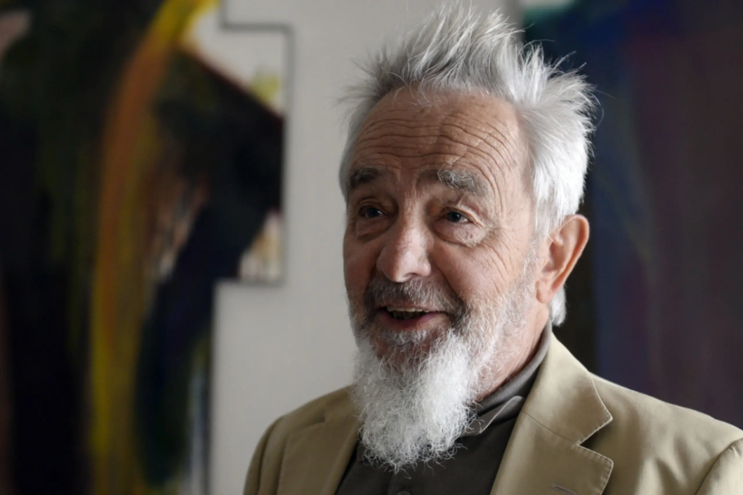 Arnulf Rainer 2014 in seinem Atelier