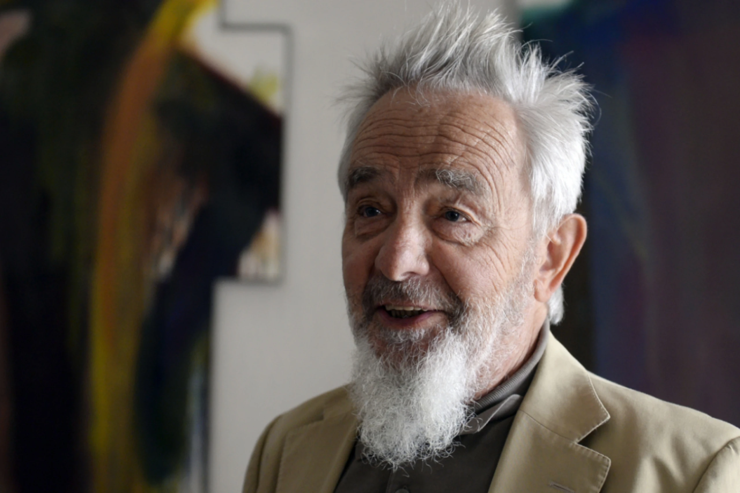 Arnulf Rainer 2014 in seinem Atelier