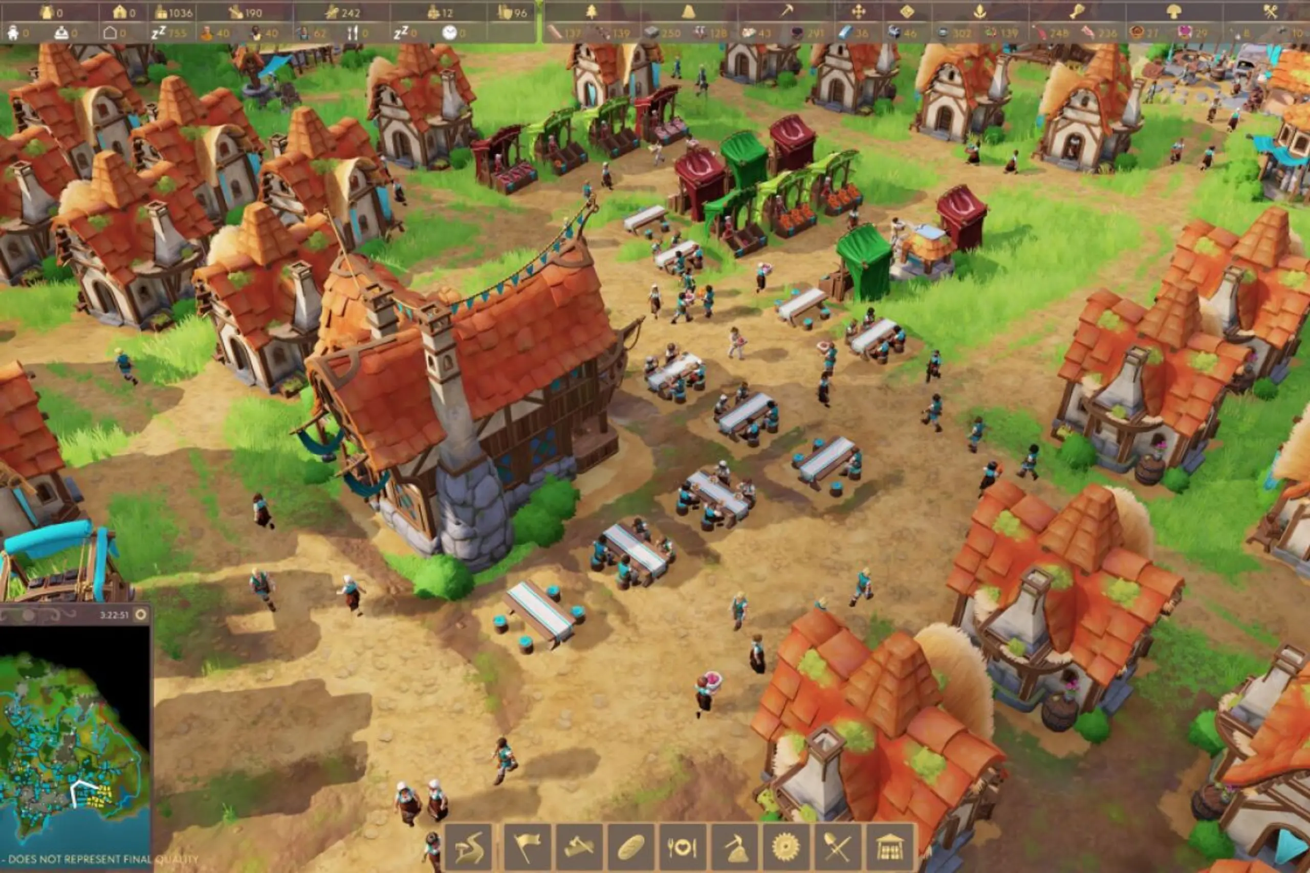 Auf dem Dorfplatz schmecken die Beeren und Champignons besonders gut