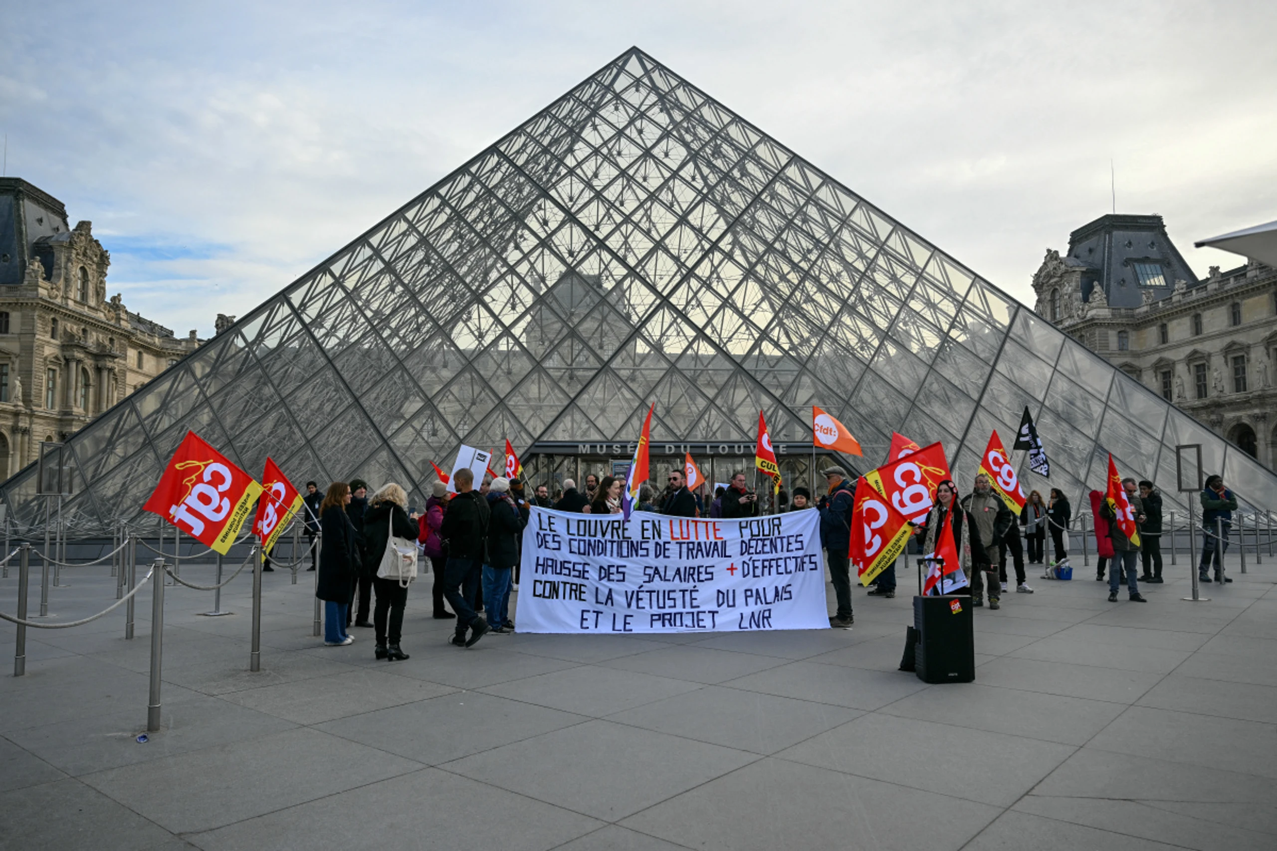 Schon im Dezember protestierte die Louvre-Belegschaft