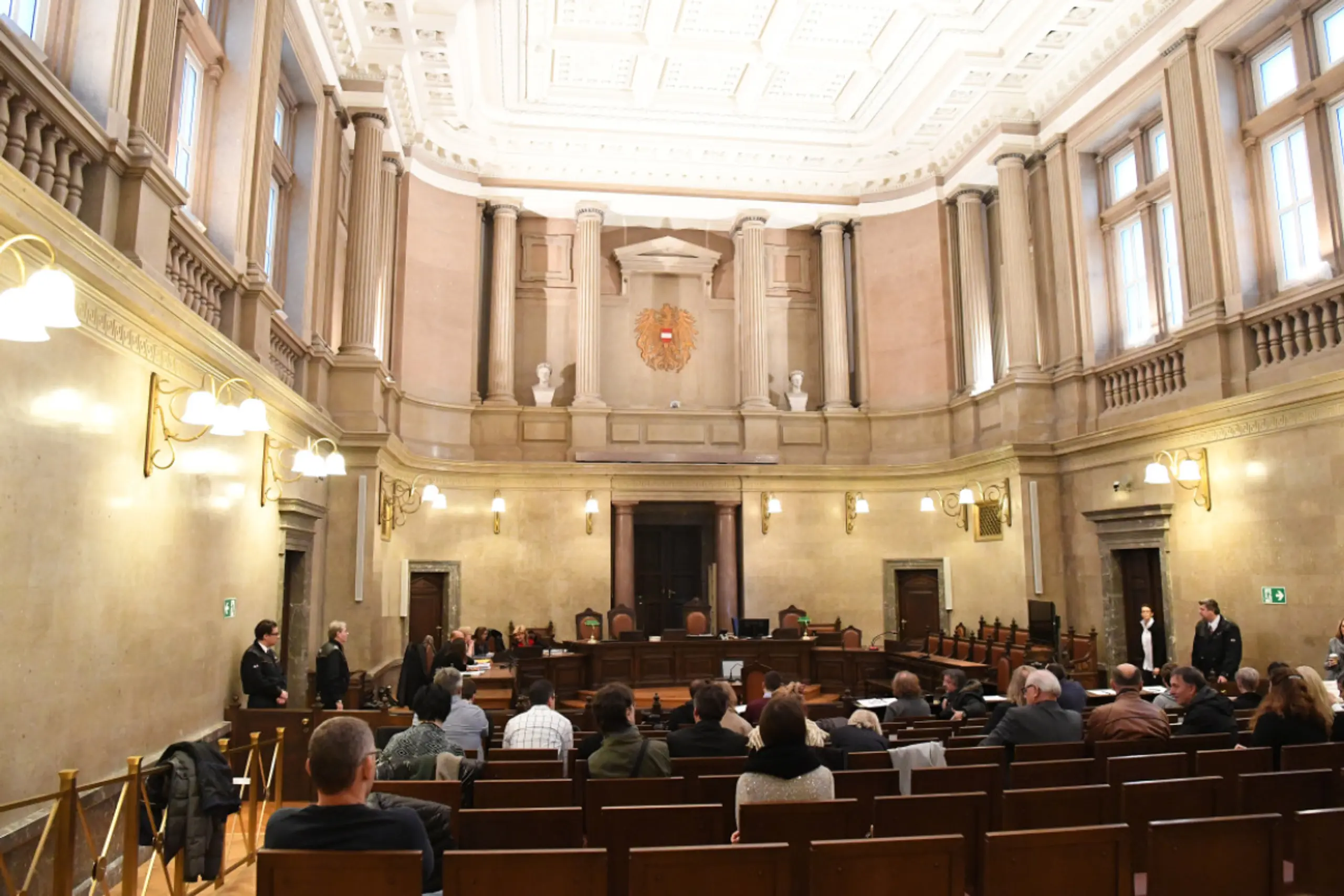 Der große Schwurgerichtssaal im Landesgericht Wien wird renoviert