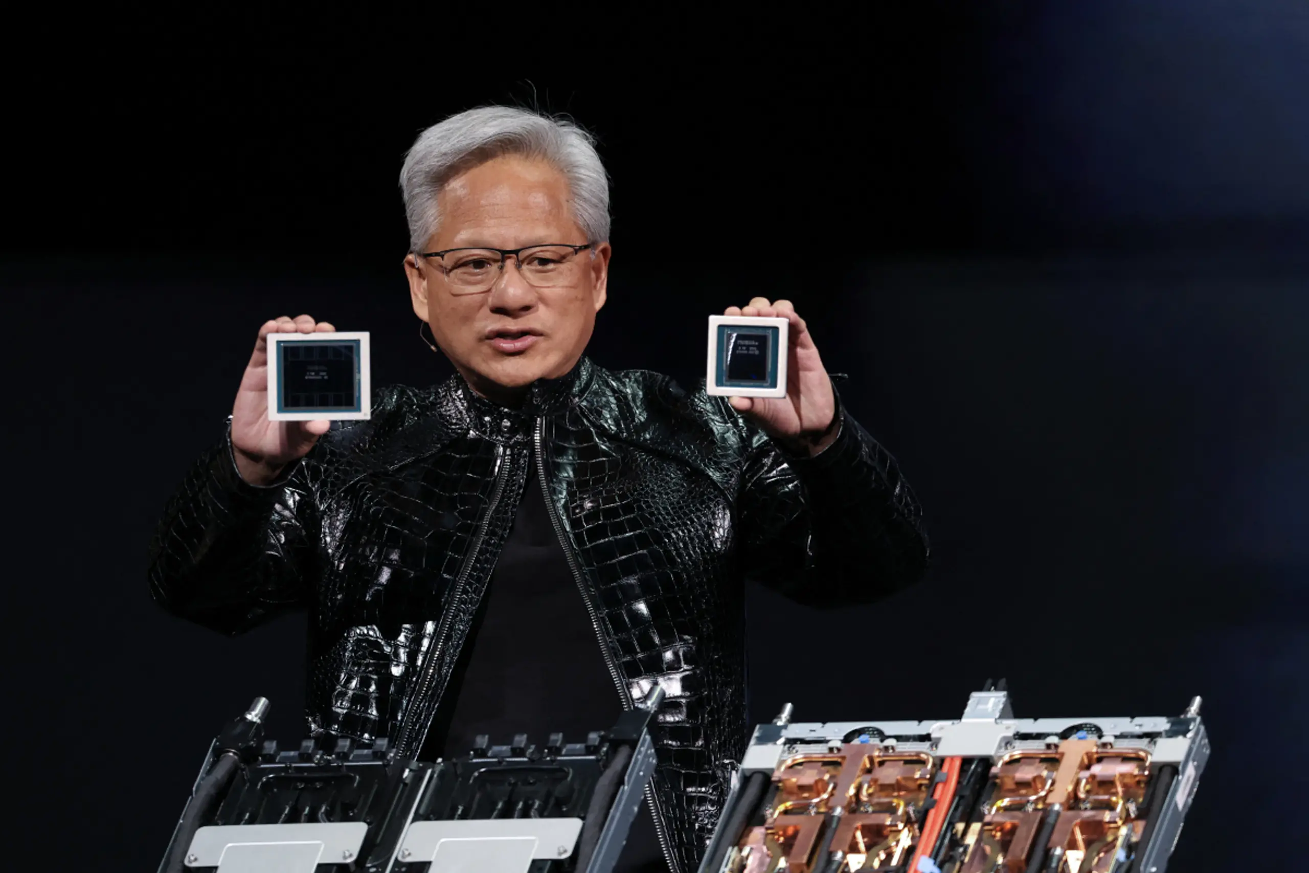 Firmenchef Jensen Huang bei der CES-Messe in Las Vegas
