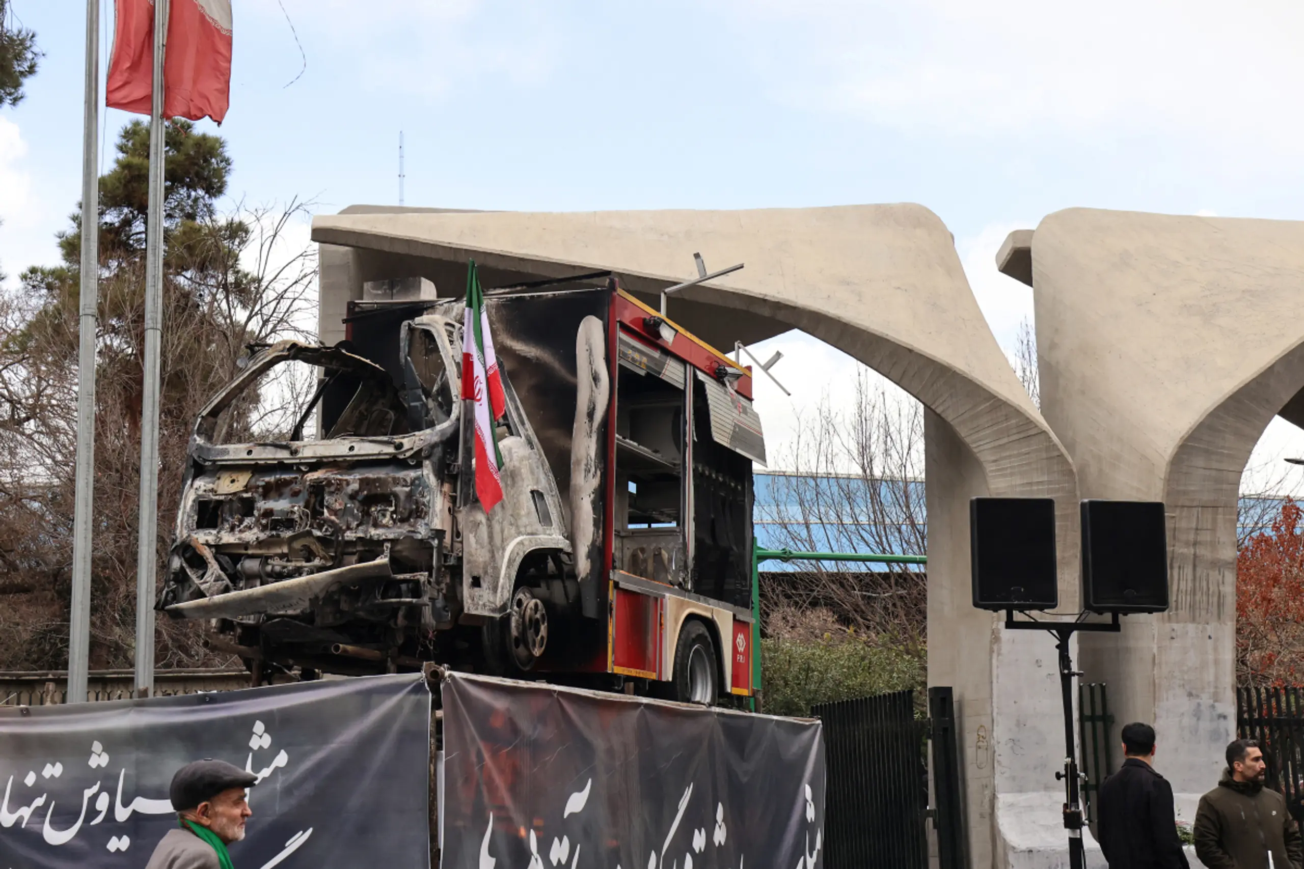 Szene in Teheran nach Abflauen der Proteste