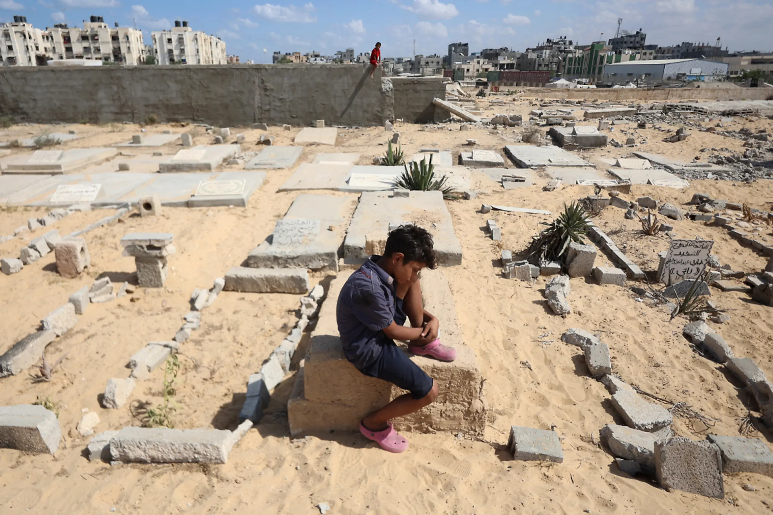 Ein Friedhof in Khan Younis im Gazastreifen