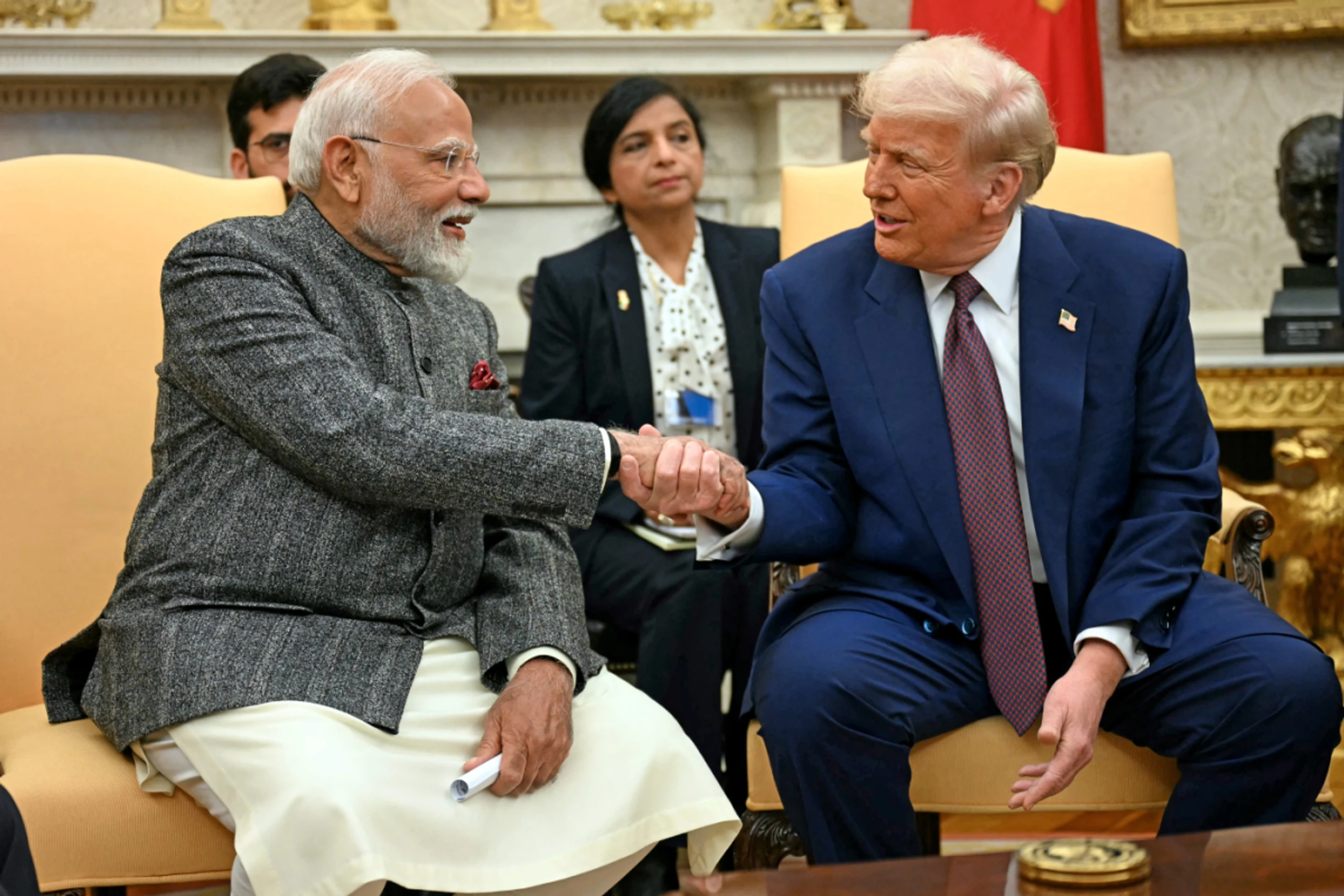 Im Februar 2025 war Modi bei Trump im Weißen Haus