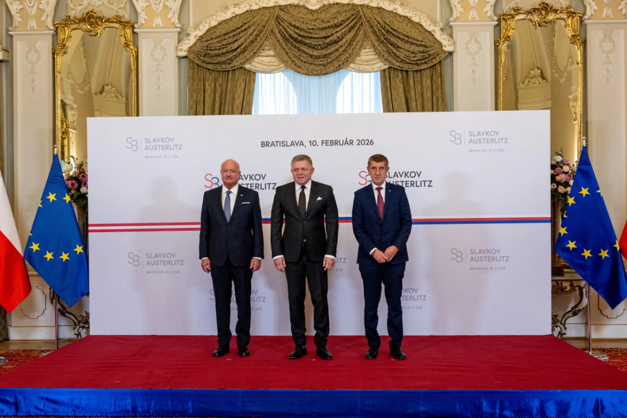 Stocker, Fico und Babiš in Bratislava