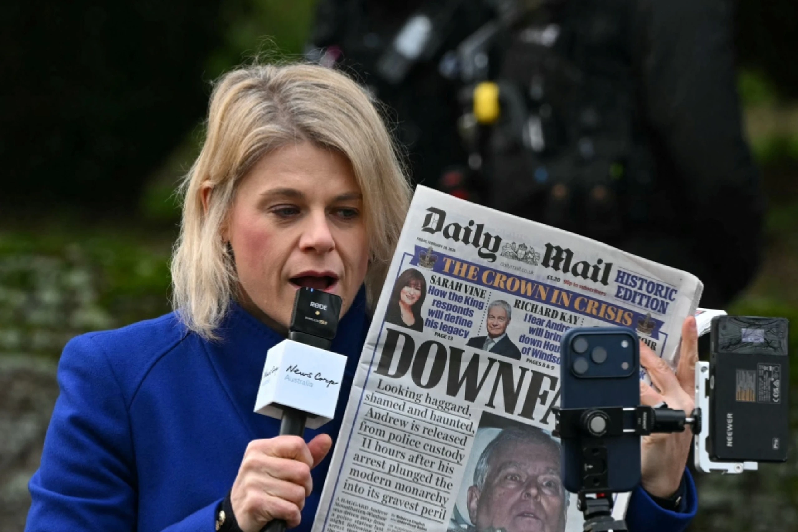 Medienvertreter versammelten sich in Sandringham