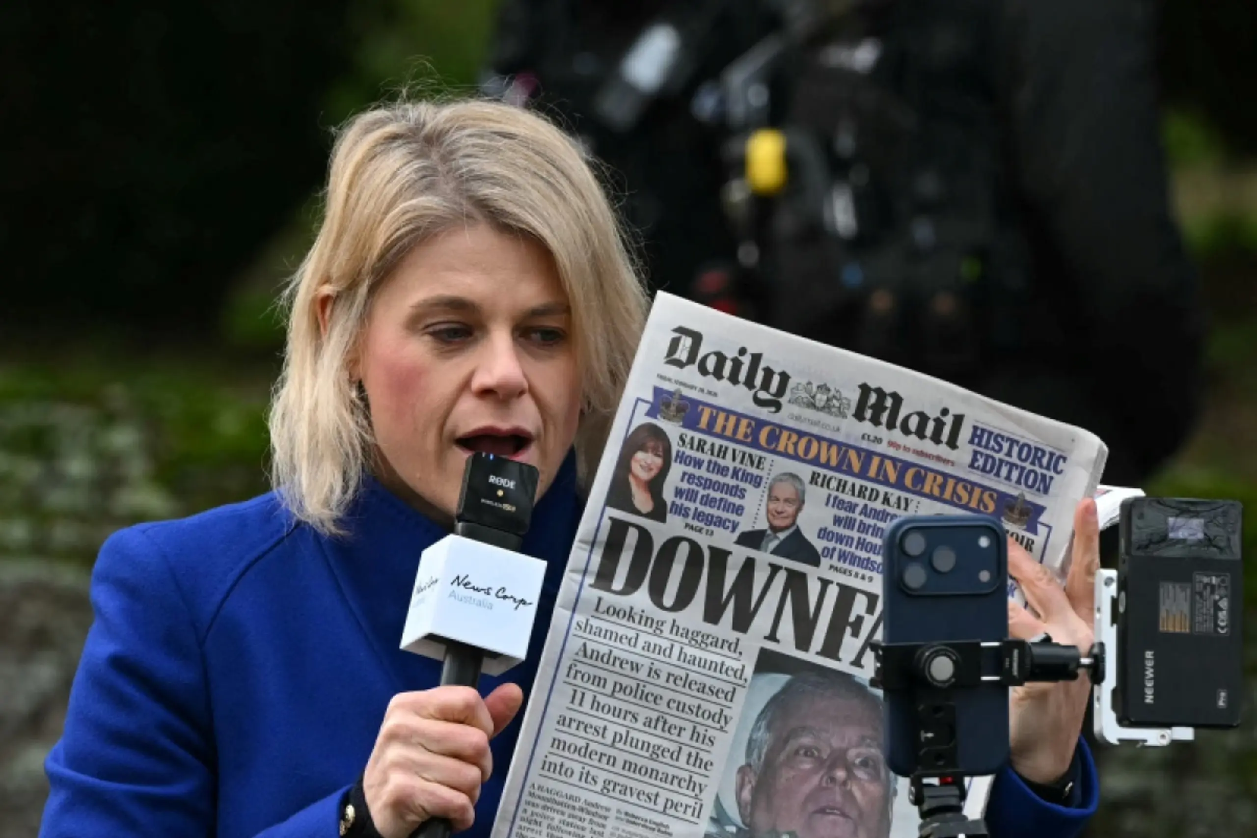 Medienvertreter versammelten sich in Sandringham