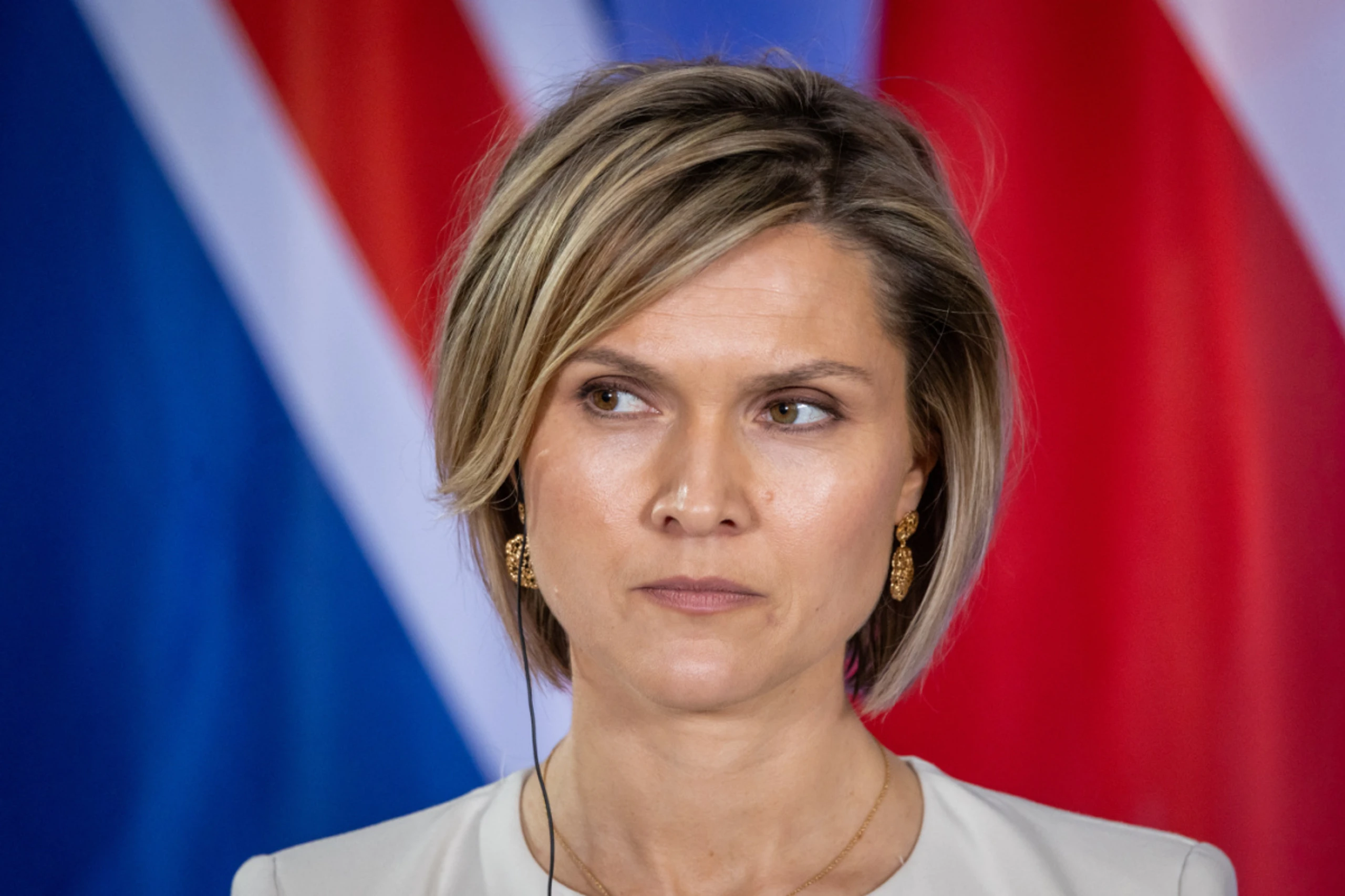 Kristun Frostadottir nach ihrem Treffen mit Donald Tusk in Warschau