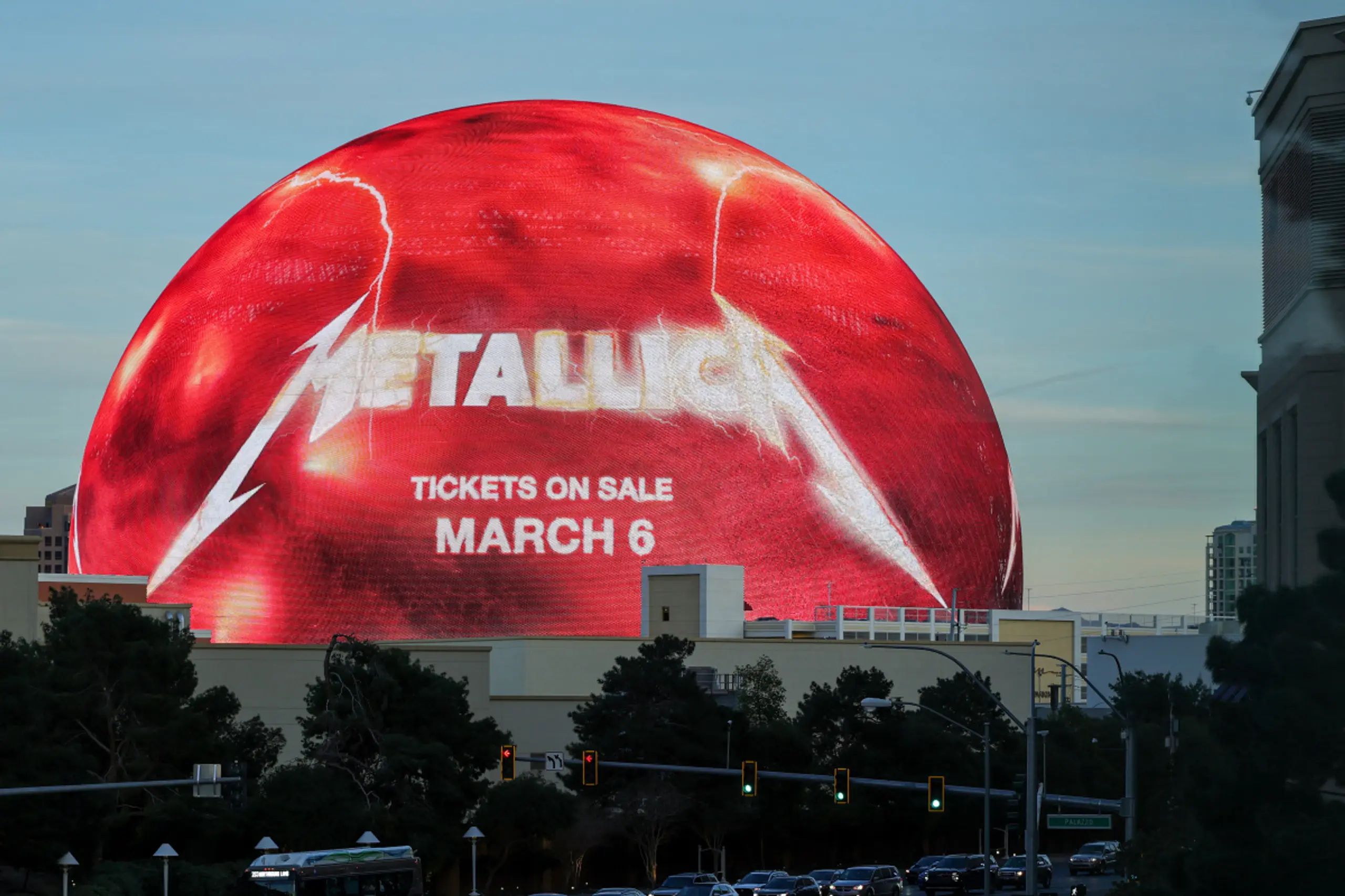 Band um Frontman Hetfield spielt in der Sphere auf