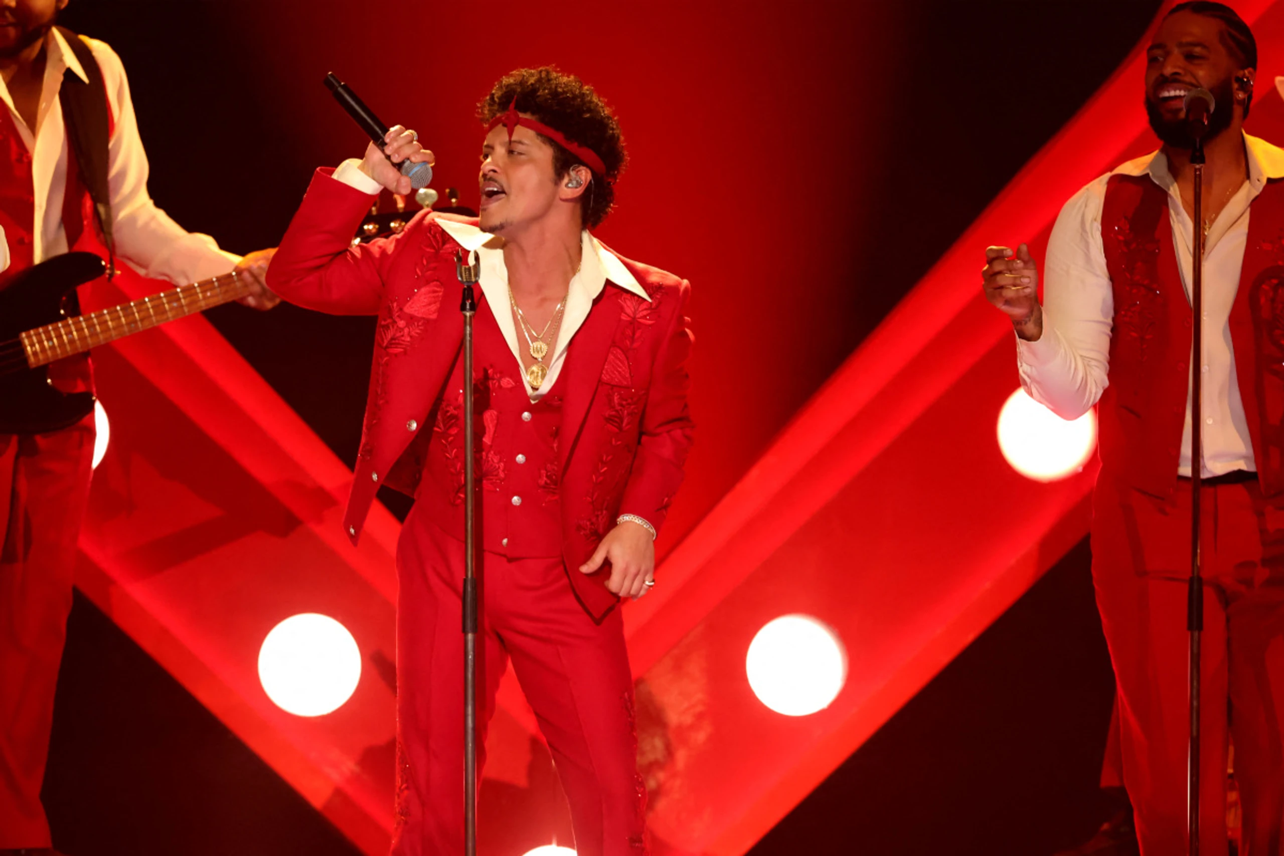 Bruno Mars beim Auftritt bei den diesjährigen Grammys