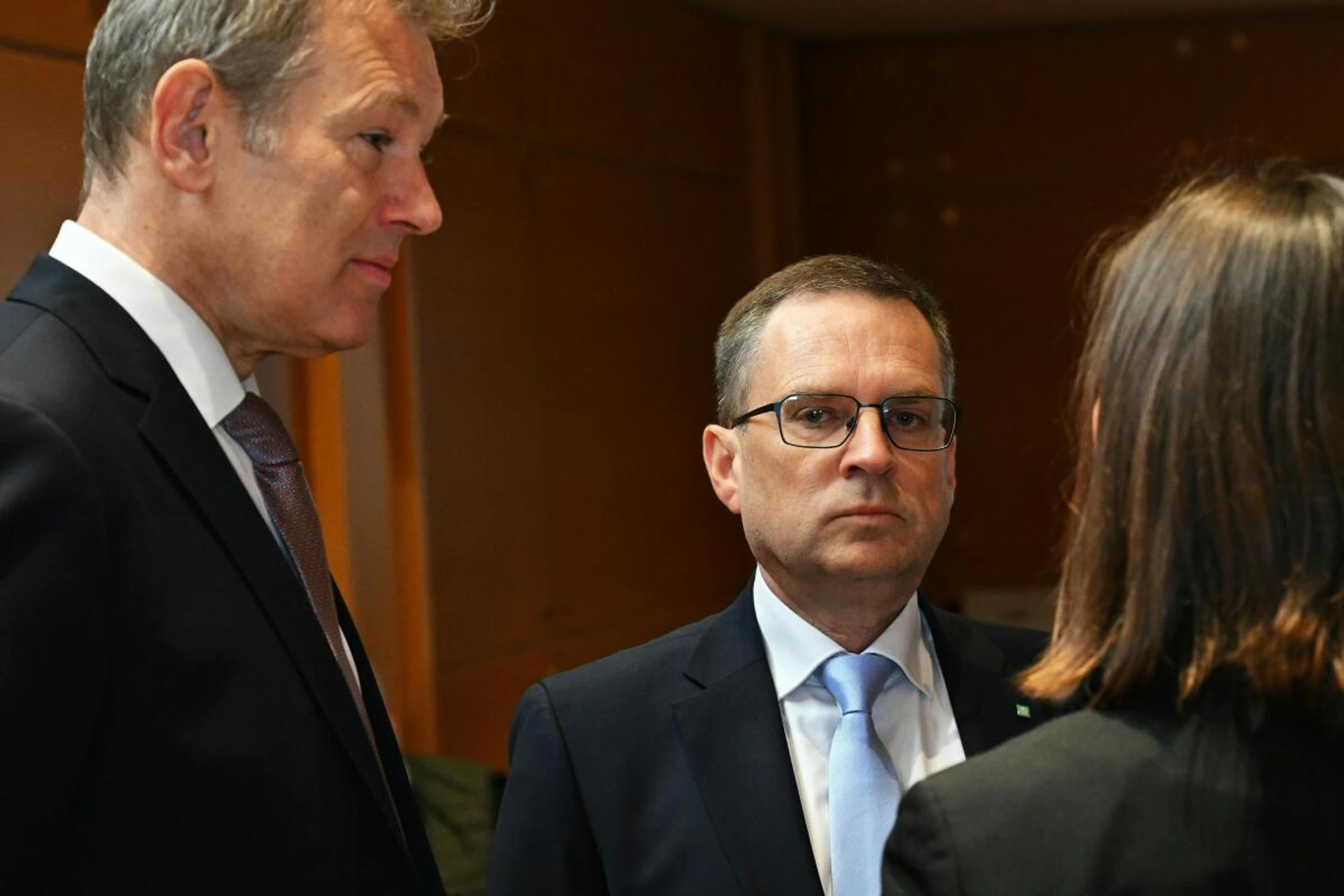 ÖVP-Klubobmann Wöginger in Linz im Gericht mit Verteidiger Rohregger