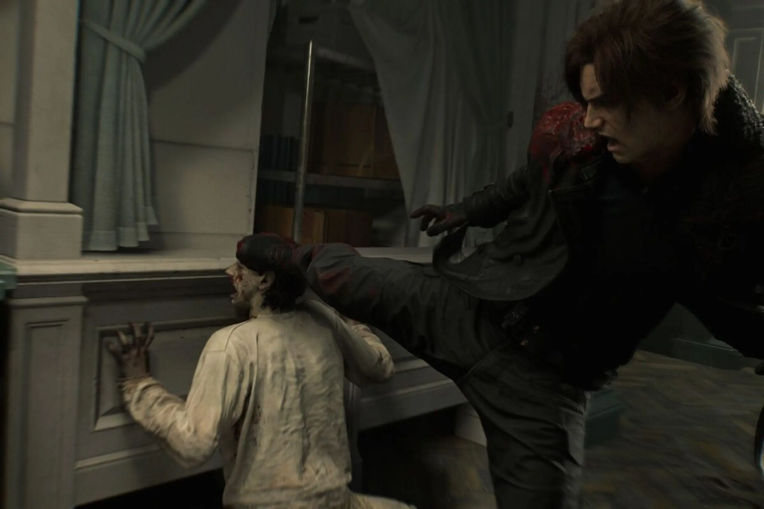 Leon S. Kennedy räumt auf - notfalls auch mit Faust und Fuß