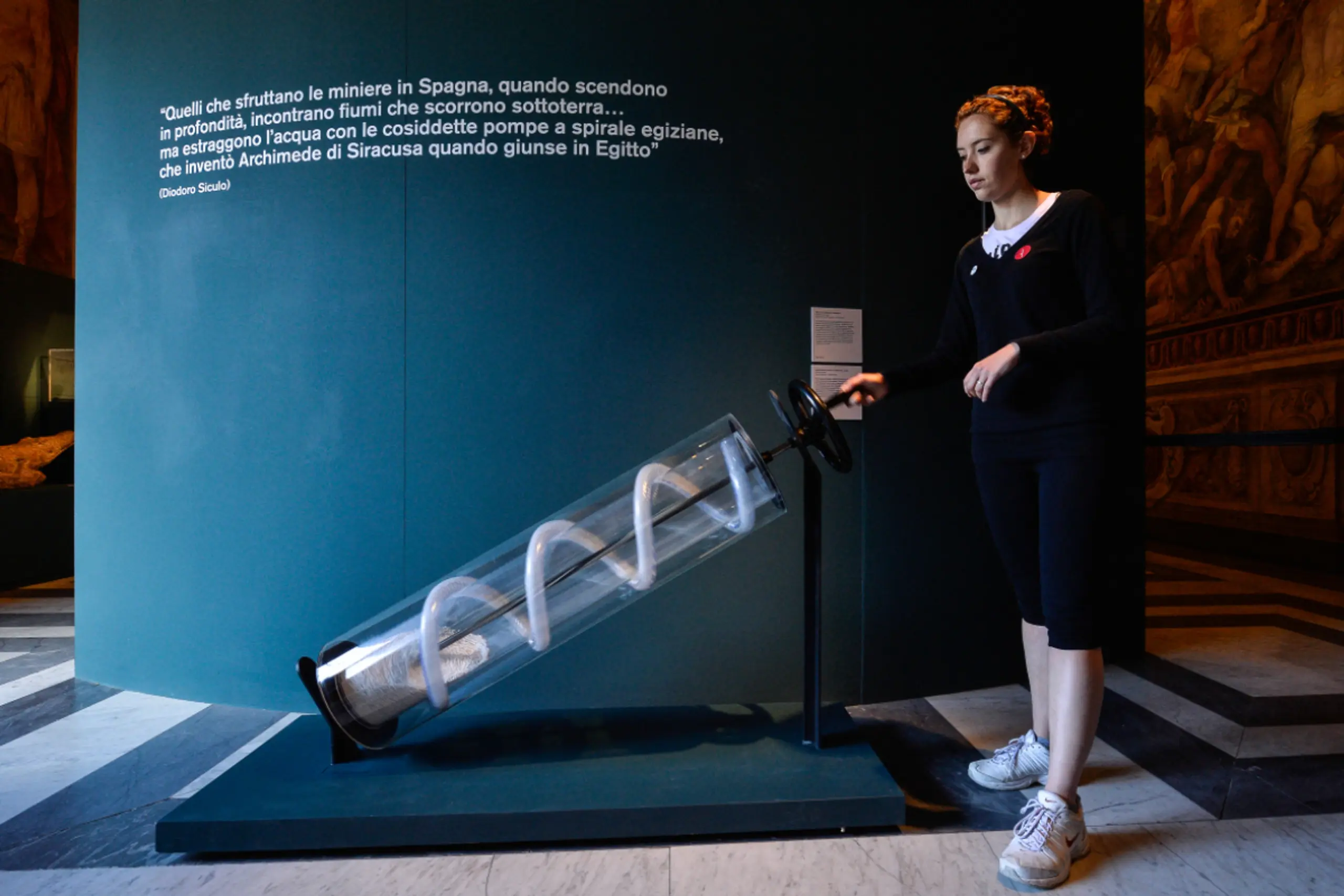 Die von Archimedes erfundene hydraulische Schraube