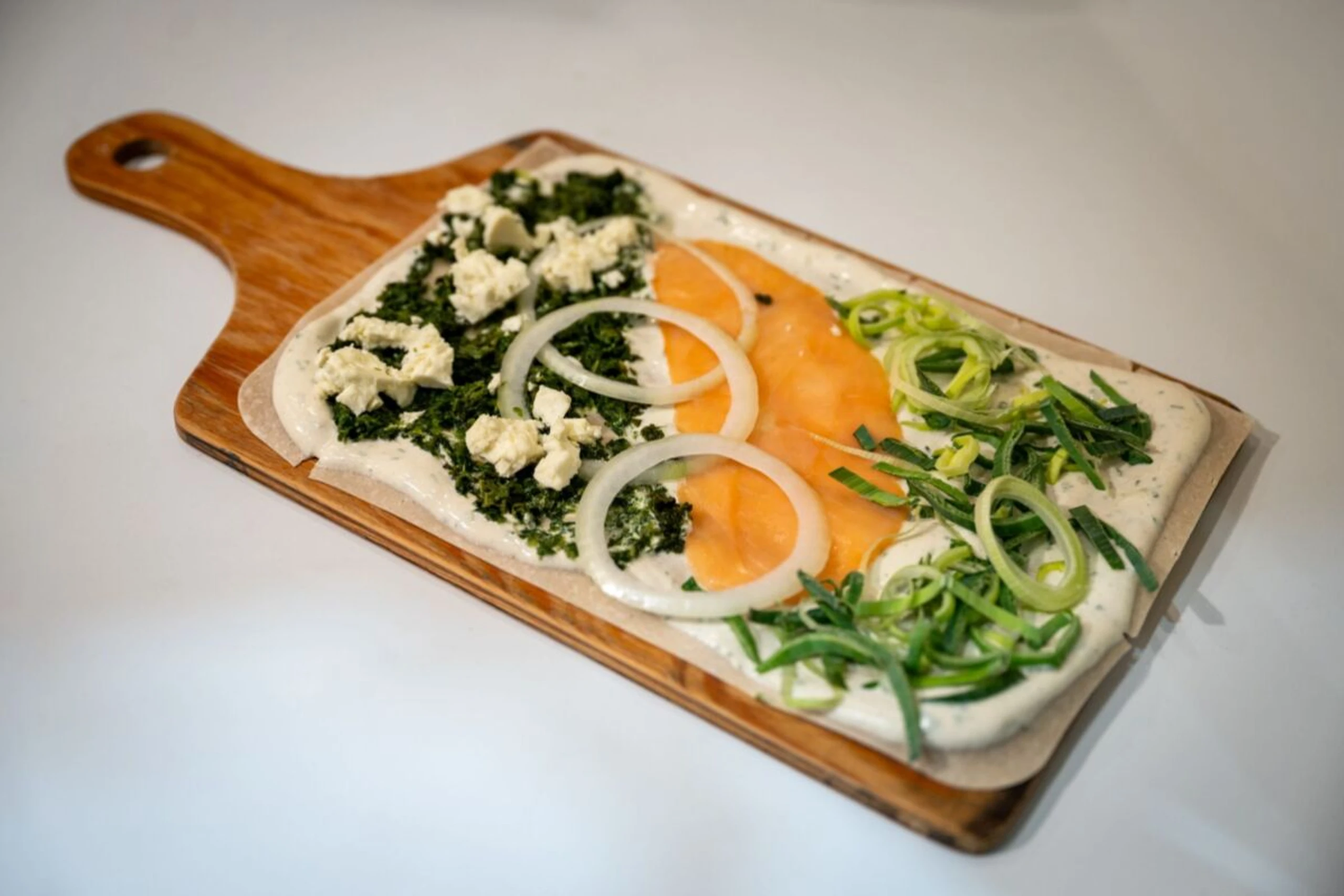 Ein Flammkuchen für alle, die sich nicht entscheiden können