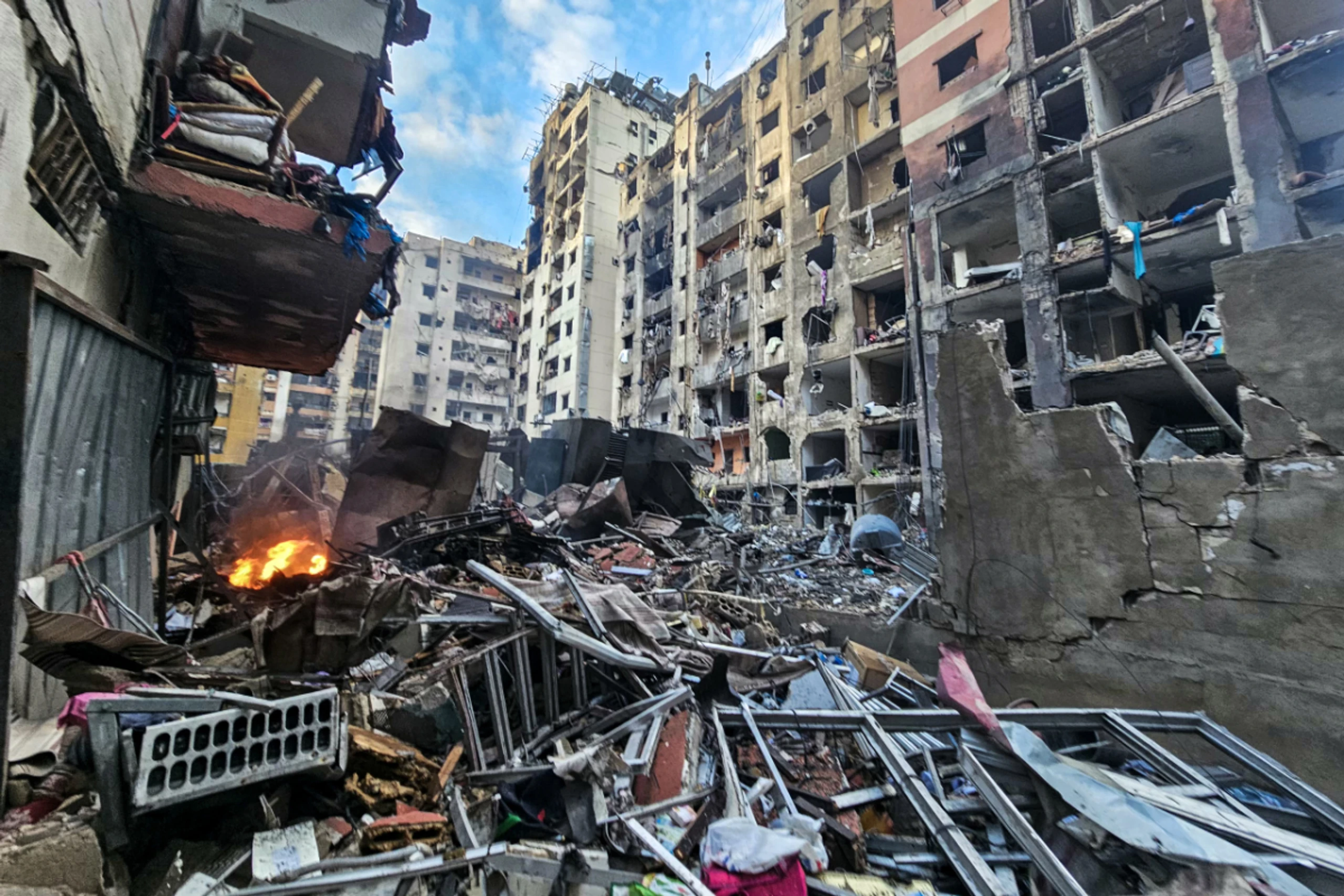 Zerstörung in Beirut am Tag nach einem israelischen Luftangriff