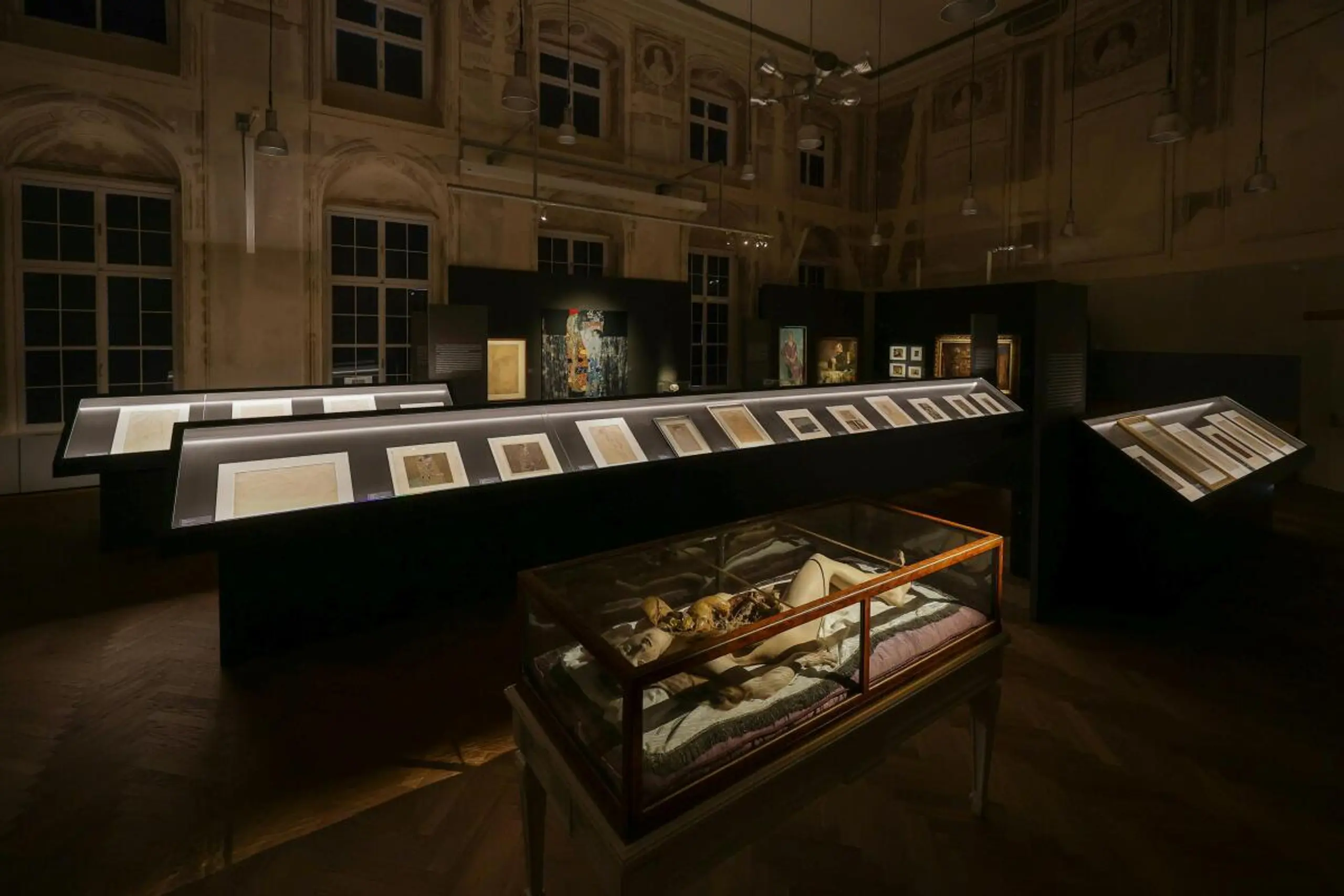 Klimts Arbeiten im Halbdunkel des Josephinums