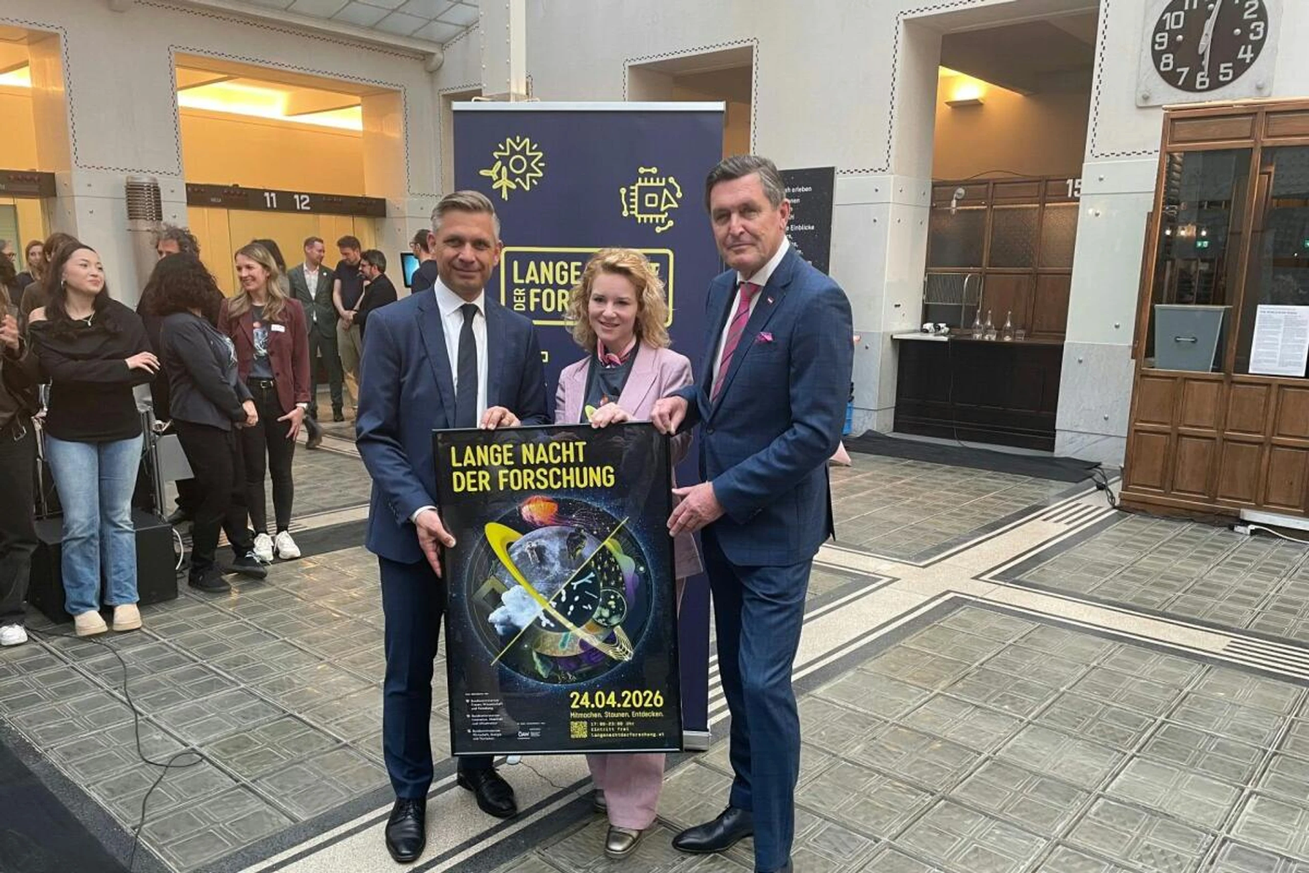 Die drei für Forschung zuständigen Minister freuen sich auf die LNF26