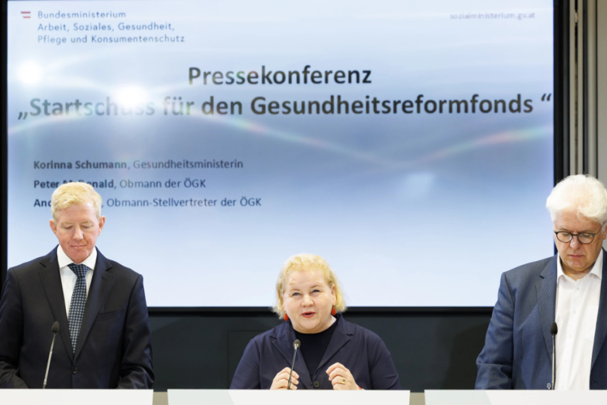 McDonald, Schumann und Huss stellten den Fonds vor